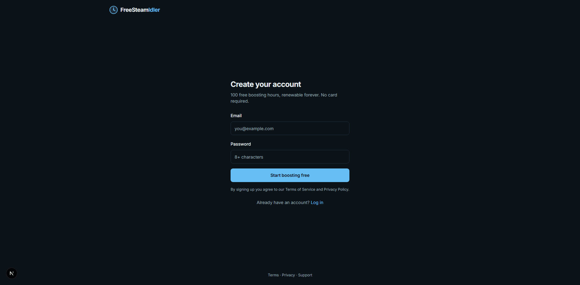 1. Sign up free